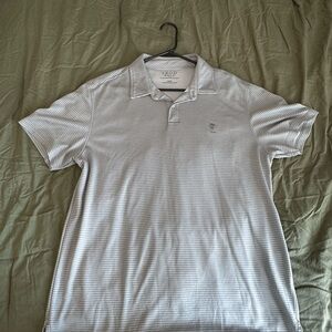 Izod Men's Polo Shirt - Light Gray Stripes